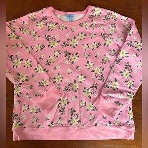 Draper James Pink Floral Pullover